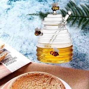 Honey Jar/Honey Pot with Charming Bee Themed Decorations